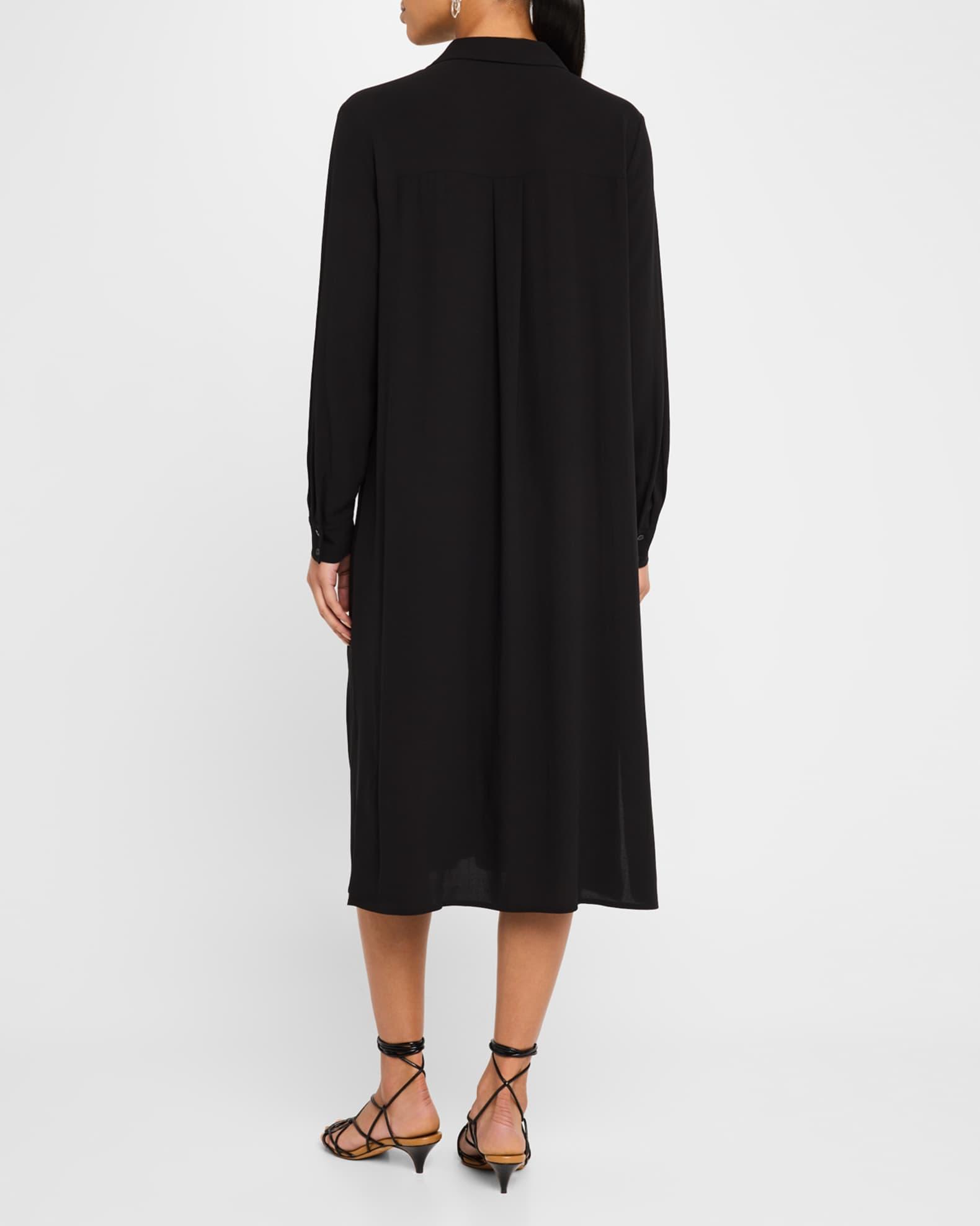 Silk Georgette Crepe Midi Shirtdress Product Image