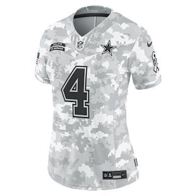 Dak Prescott Dallas Cowboys Salute to Service Womenâs Nike Women's Dri-FIT NFL Limited Jersey Product Image