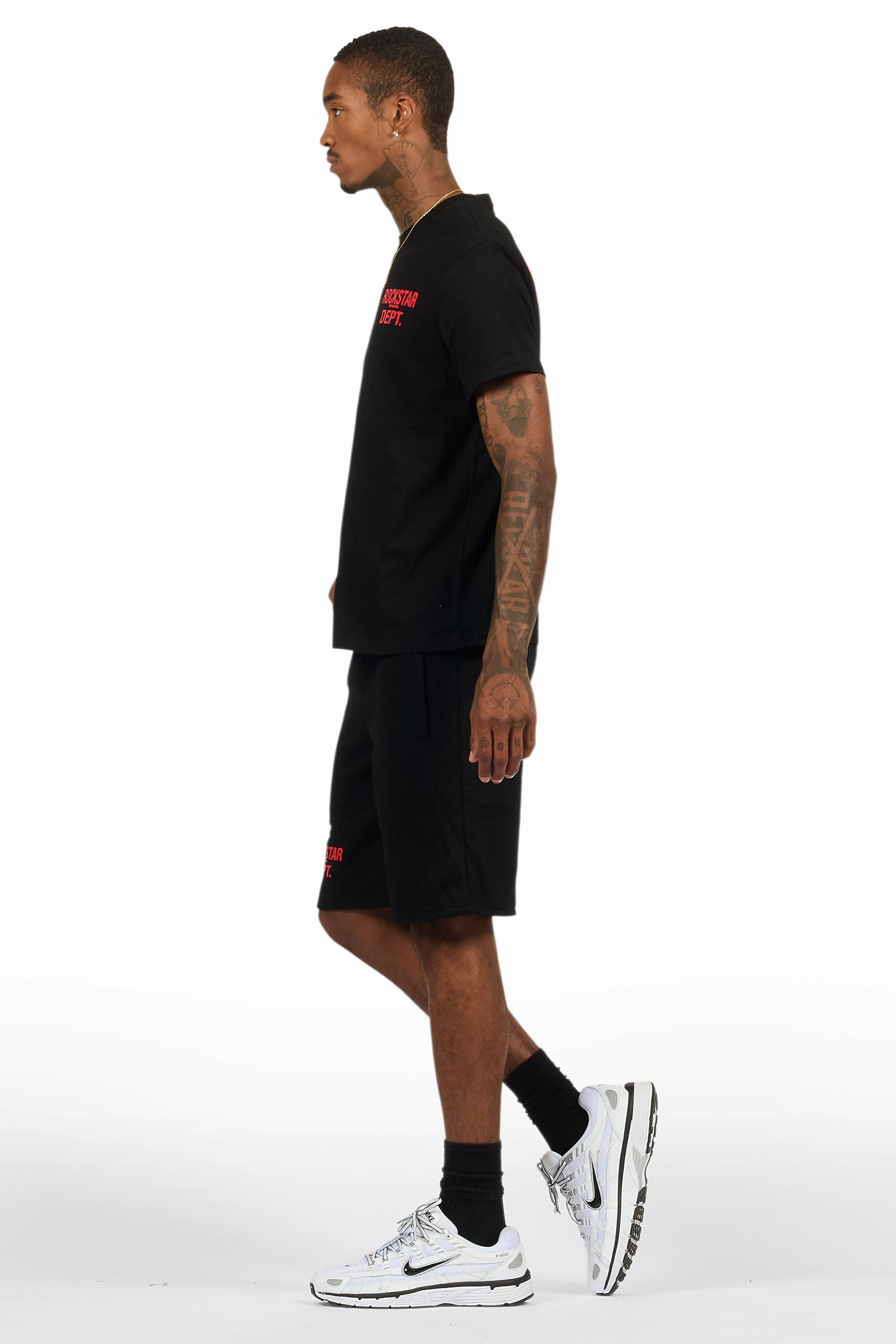 Drako Black Muscle Tee/Denim Jort Set Male Product Image