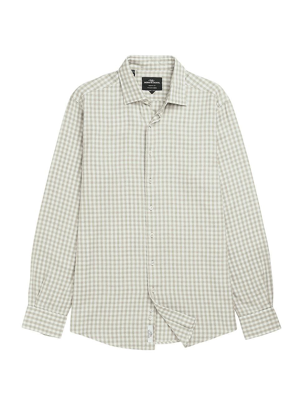 Mens Teddington Check Cotton-Blend Button-Front Shirt Product Image