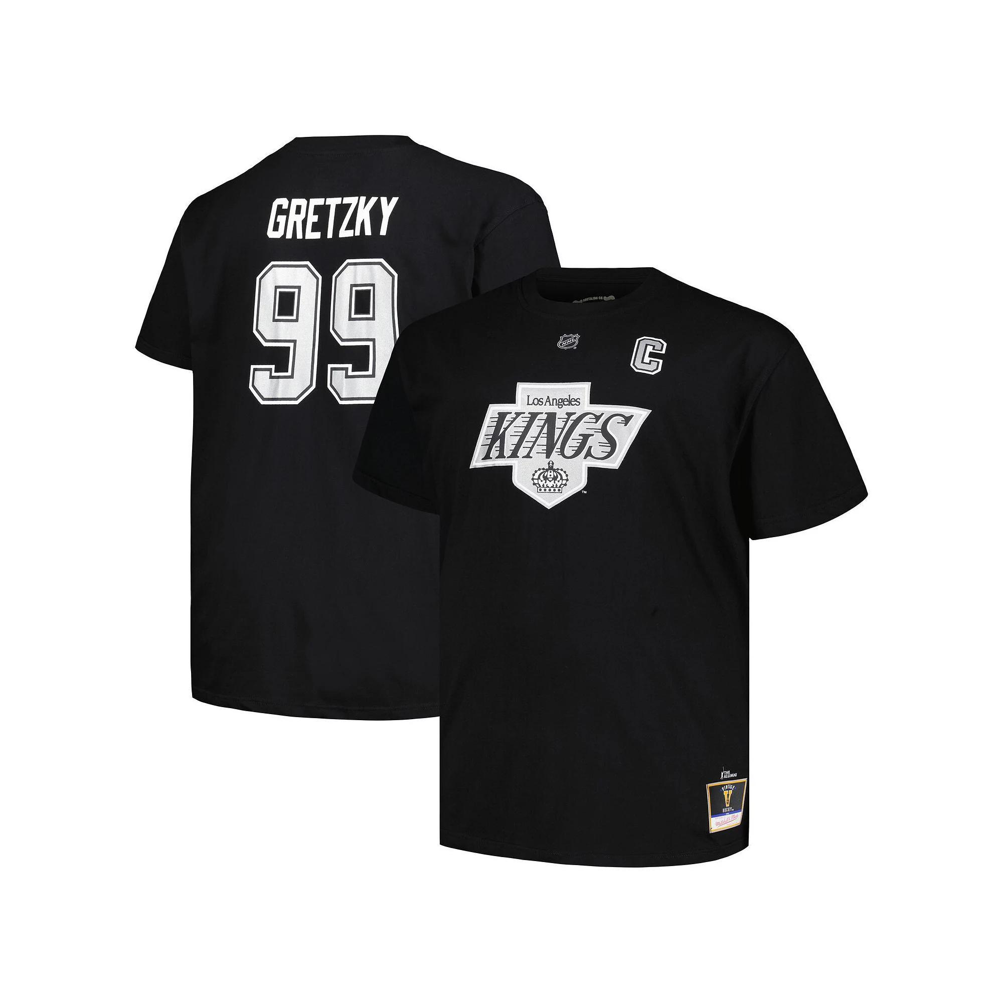 Men's Profile Wayne Gretzky Black Los Angeles Kings Big & Tall Name & Number T-Shirt, Size: 2XB, Kgs Black Product Image