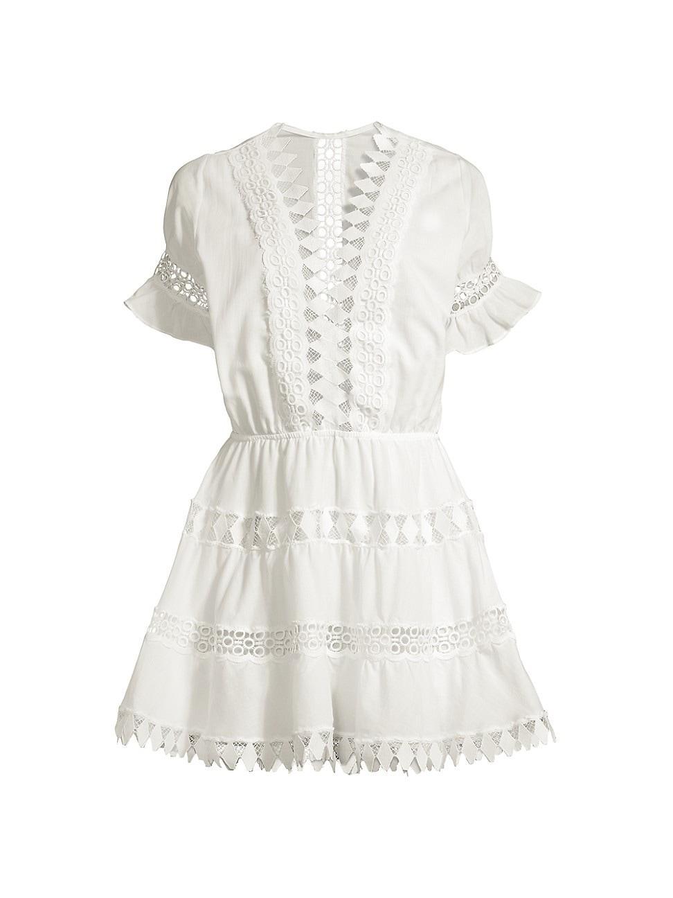 Peixoto Ora Cotton Embroidered Mini Dress Swim Cover Up Product Image