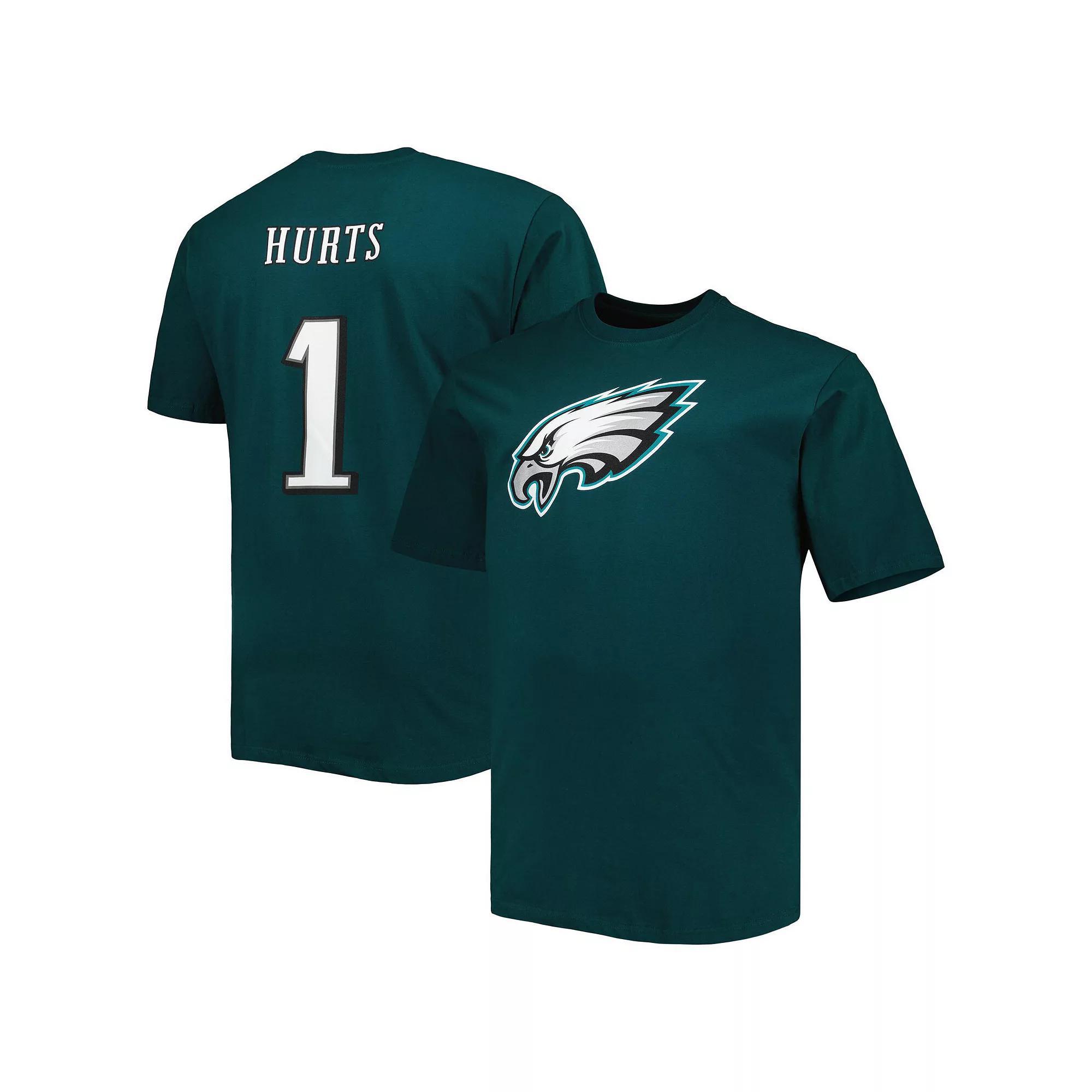 Men's Fanatics Branded Jalen Hurts Midnight Green Philadelphia Eagles Big & Tall Player Name & Number T-Shirt, Size: 2XB Product Image