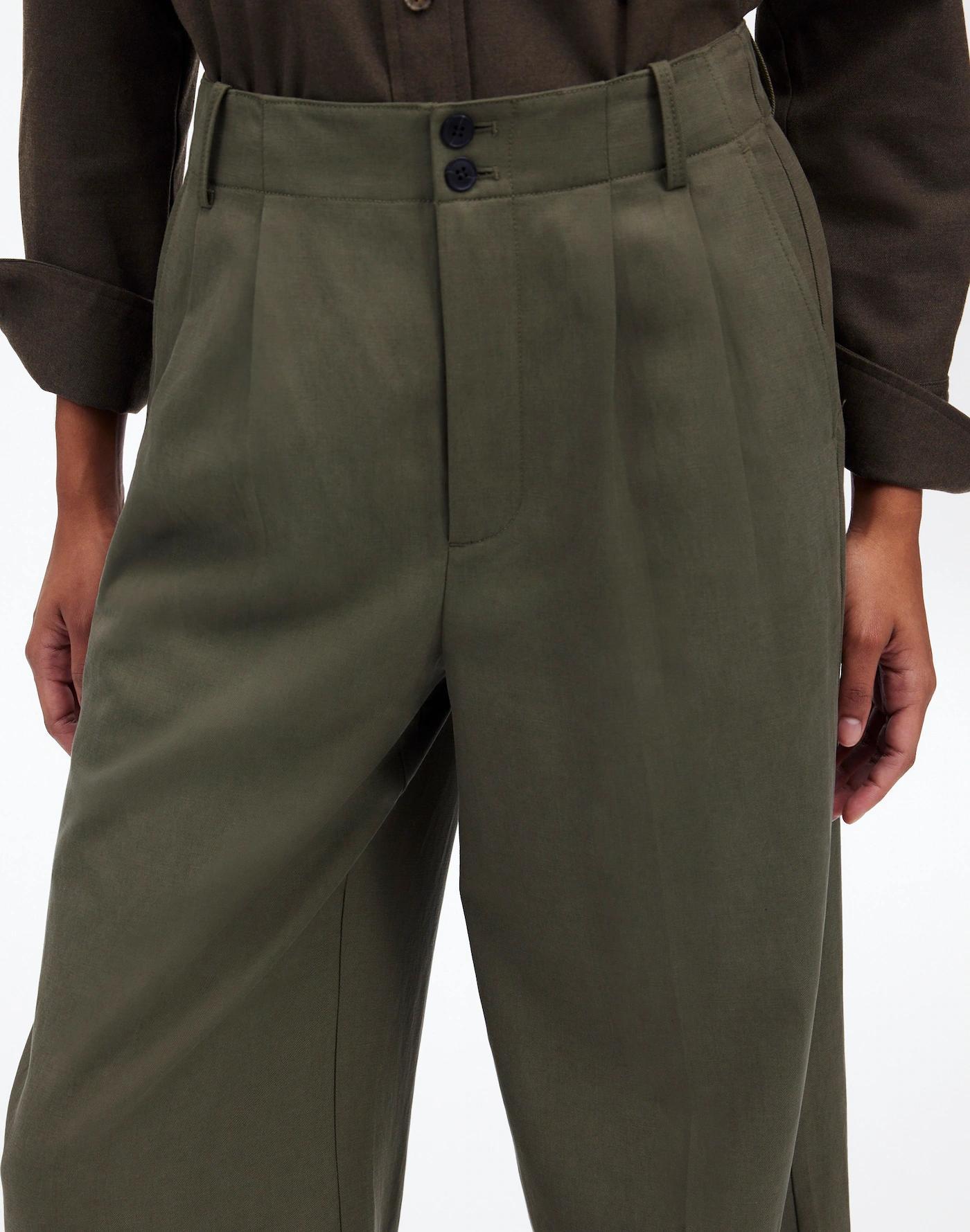 The Harlow Wide-Leg Pant in Drapey Twill Product Image