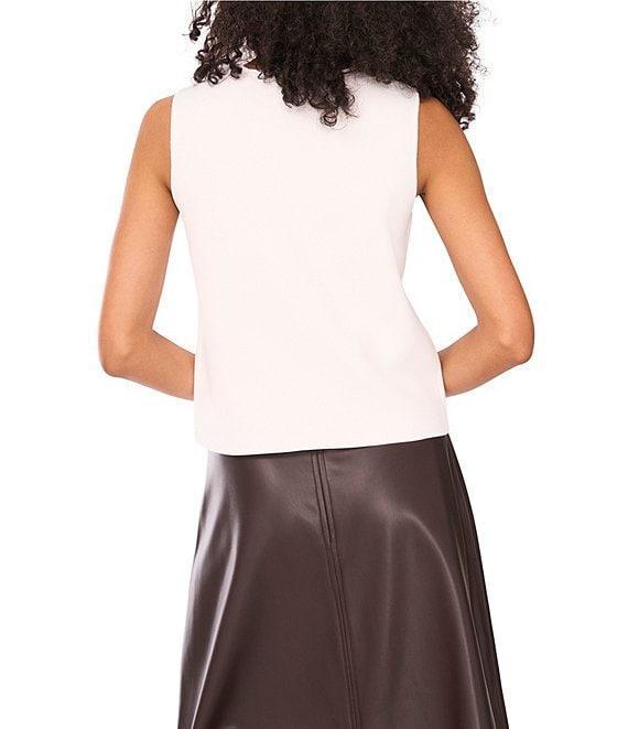 Vince Camuto Round Neck Sleeveless Sweater Vest Product Image