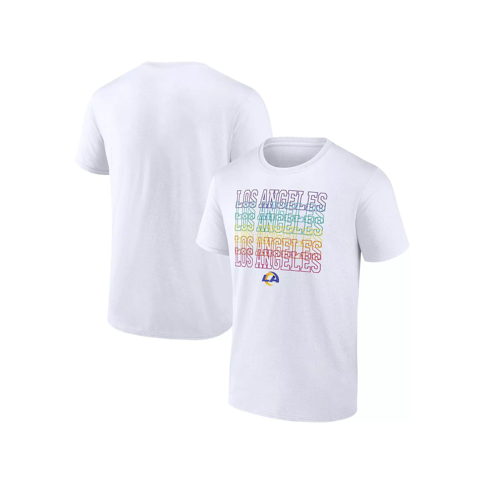 Men's Fanatics Branded White Los Angeles Rams City Pride Team T-Shirt, Size: XL Product Image