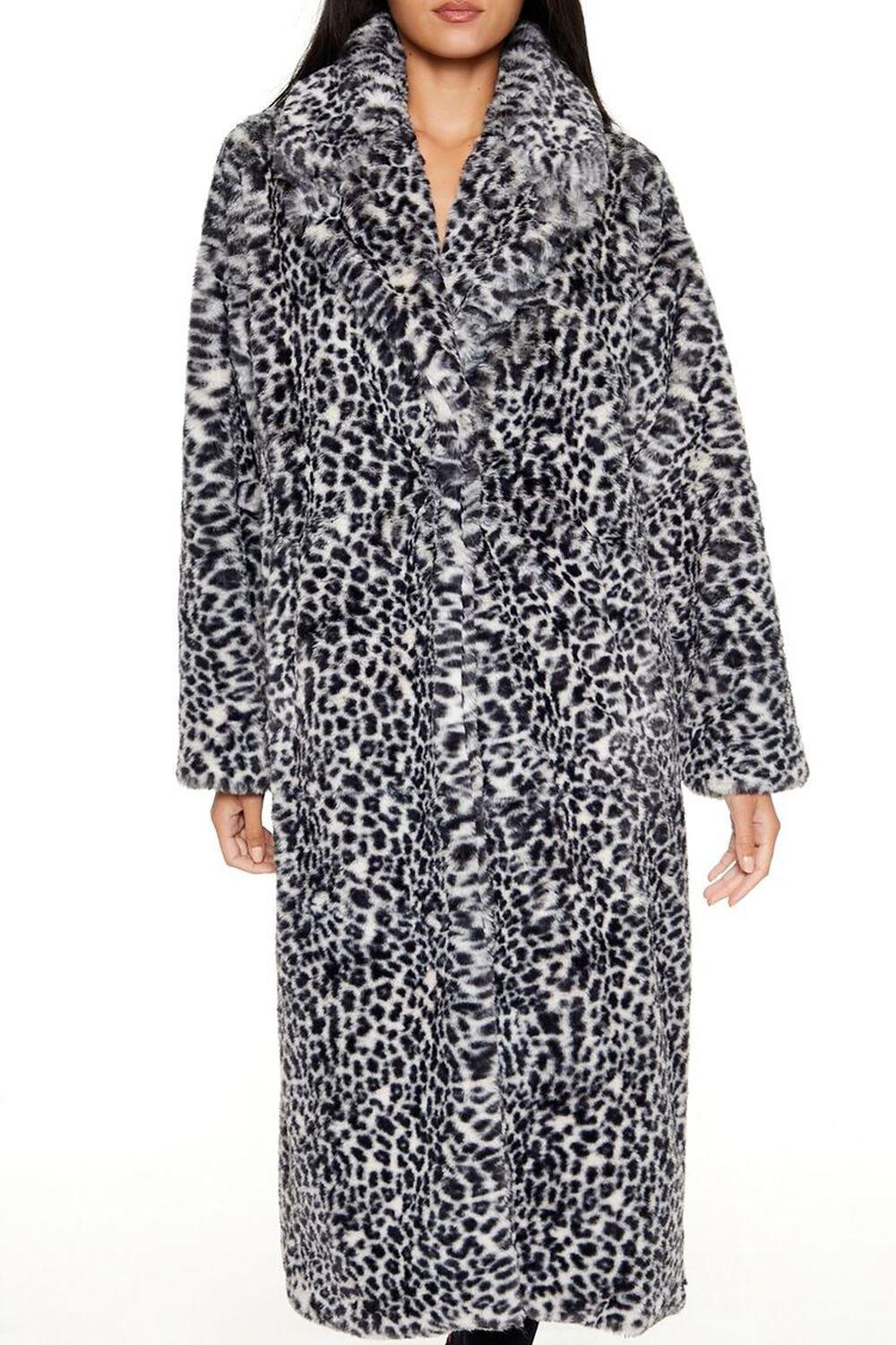 Faux Fur Leopard Longline Coat | Forever 21 Product Image