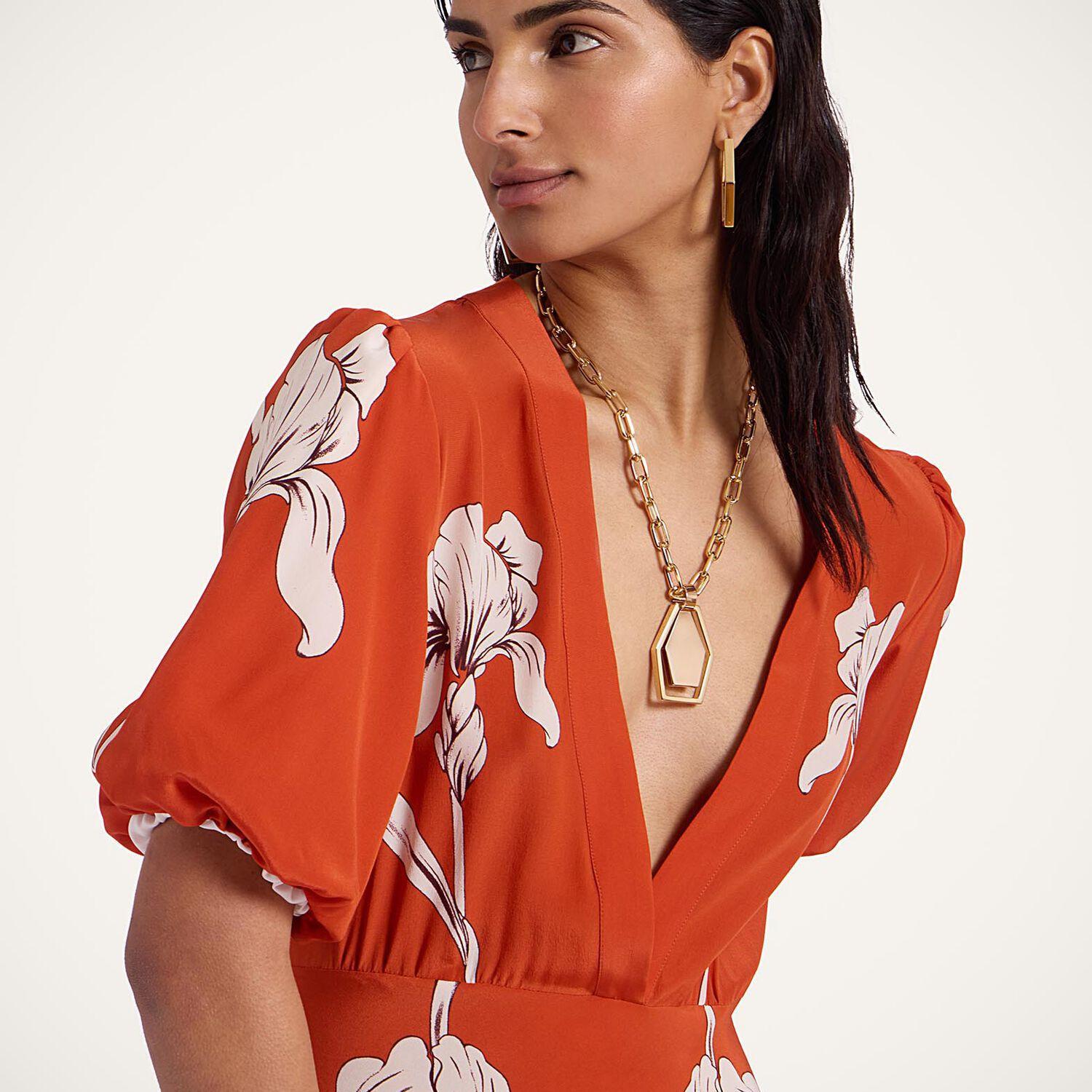 LA DOUBLEJ Marlene Floral-print Silk-crepe Maxi Dress In Iris Placée Product Image