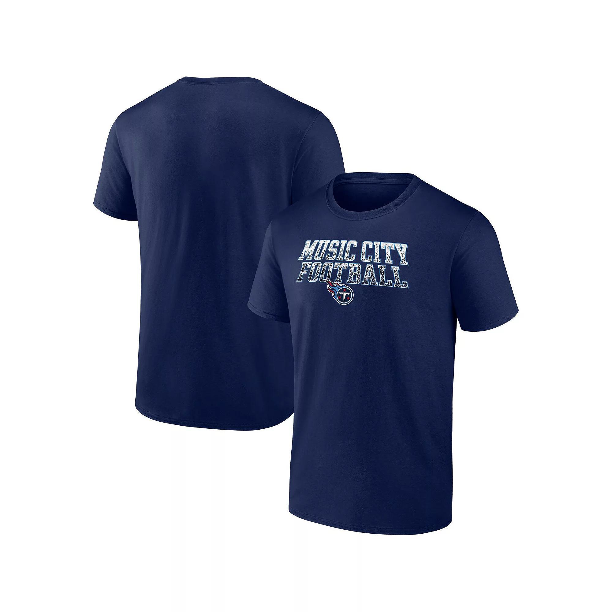 Men's Fanatics Branded Navy Tennessee Titans Heavy Hitter T-Shirt, Size: Small, Blue Product Image