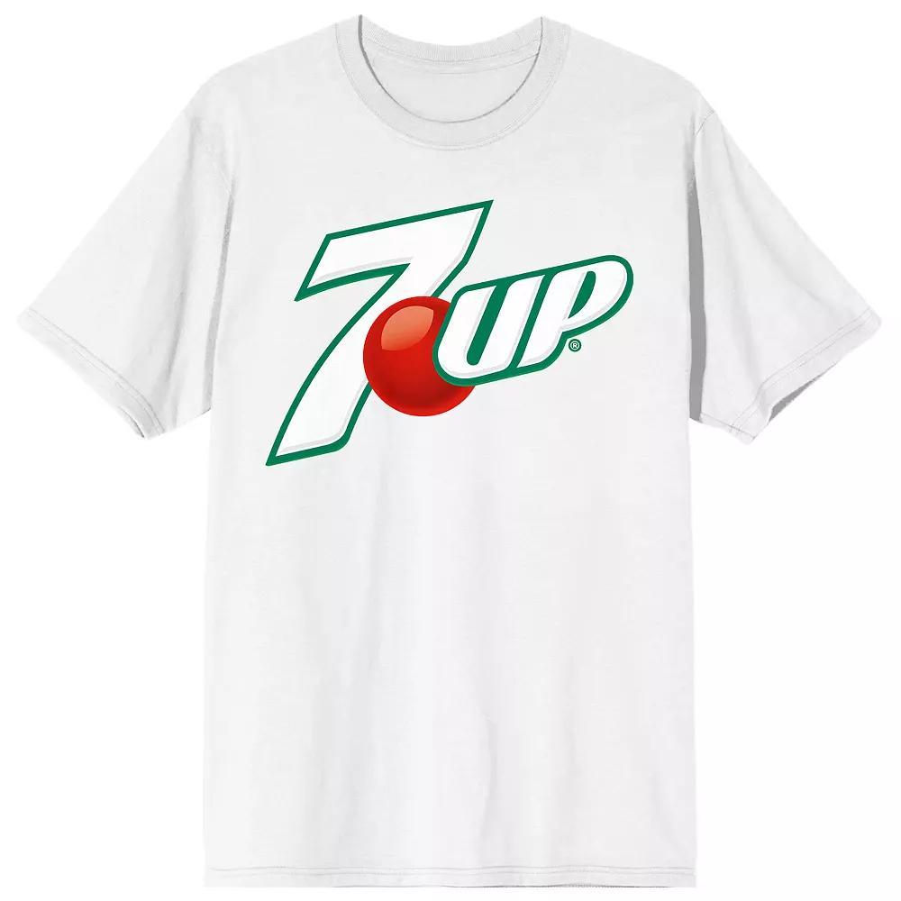 Men's 7UP Soft Drink Logo Tee, Size: Small, White Product Image