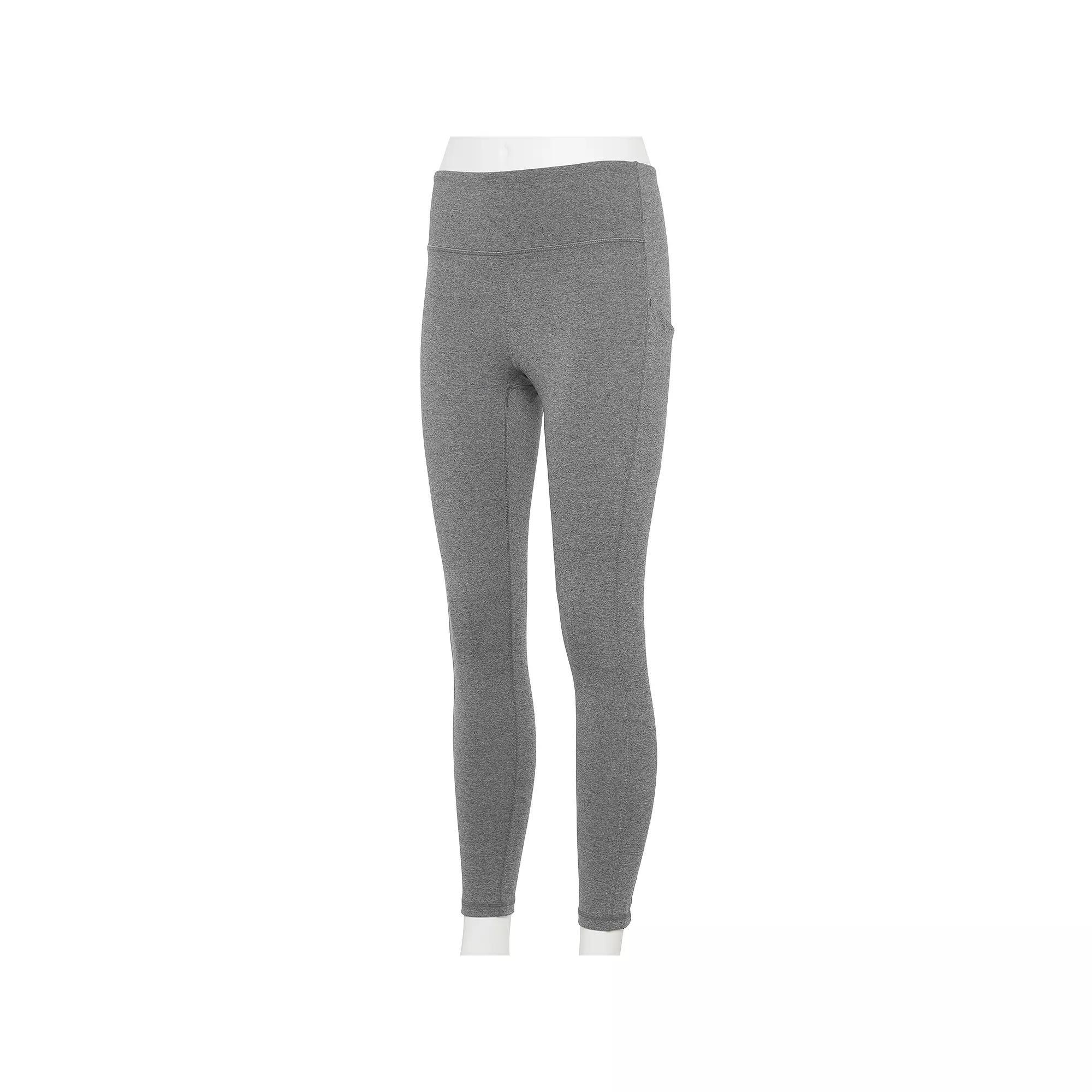 Petite Tek Gear® Ultrastretch High-Waisted 7/8 Leggings with Side Pockets, Women's, Size: Medium Petite, Grey Product Image