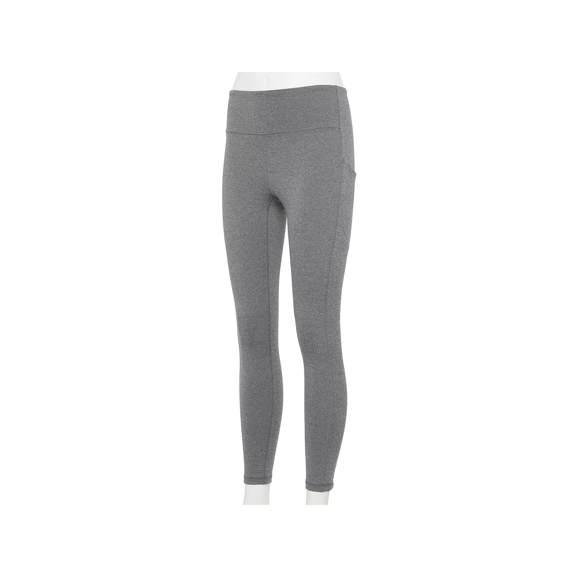 Petite Tek Gear® Ultrastretch High-Waisted 7/8 Leggings with Side Pockets, Women's, Size: Medium Petite, Grey Product Image