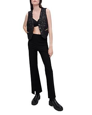 Maje Pomelo Split Hem Flared Pants Product Image
