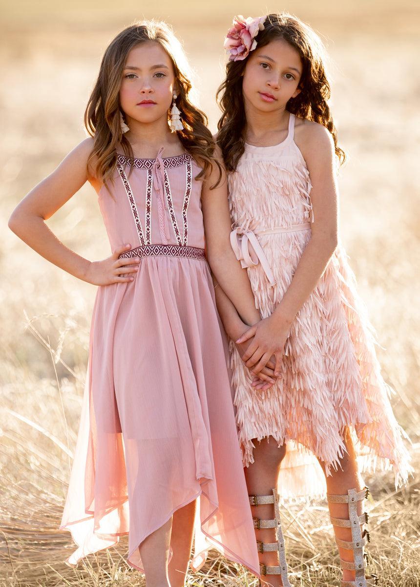 Caleo Dress in Blush Girls Product Image