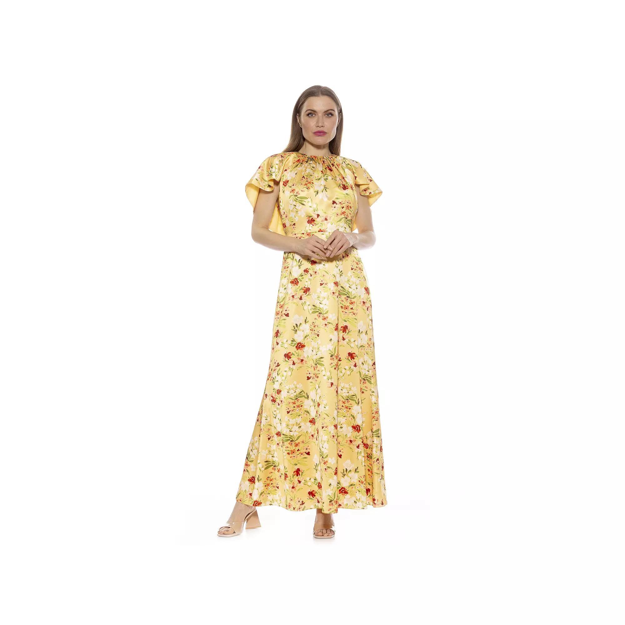 Women's ALEXIA ADMOR Danica Crewneck Flutter Cap Sleeve Dress, Size: 8, Ivory Product Image