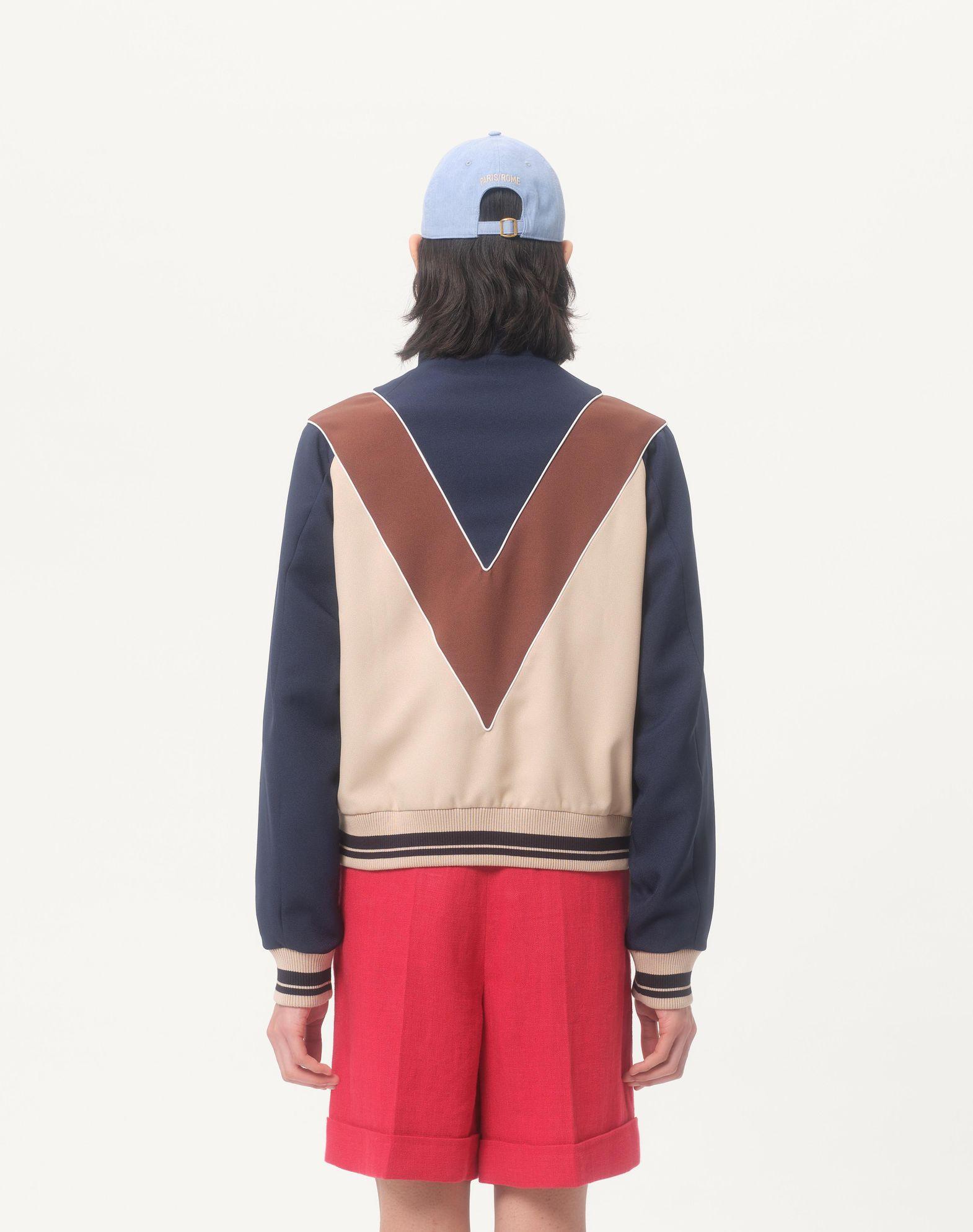 Nylon Sweatshirt With Zip And Vlogo Patch Product Image