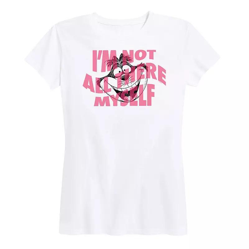 Disneys Alice in Wonderland Womens Im Not All There Myself Graphic Tee, Girls Product Image