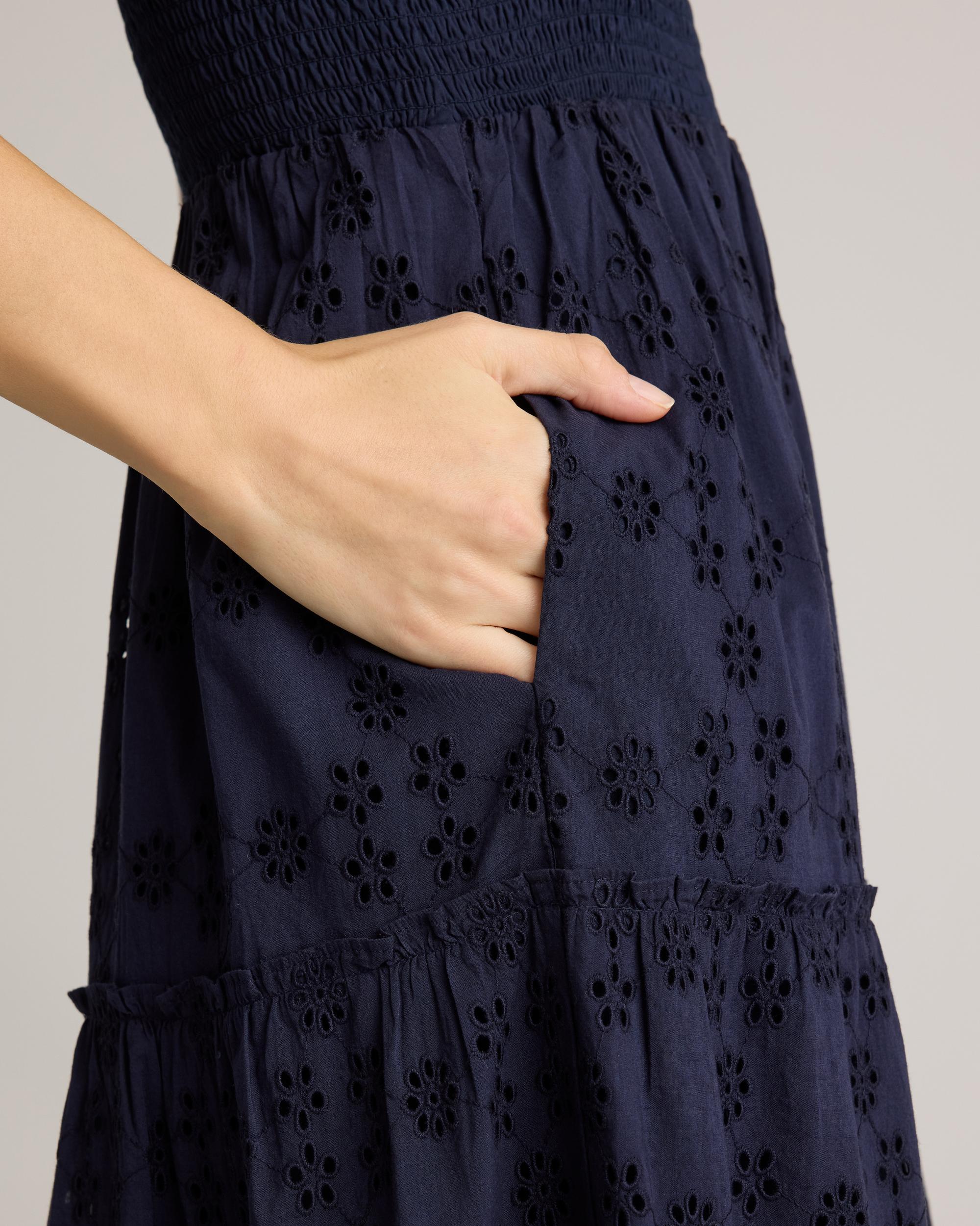 Quince | Women's Smocked Midi Dress Organic Cotton Product Image