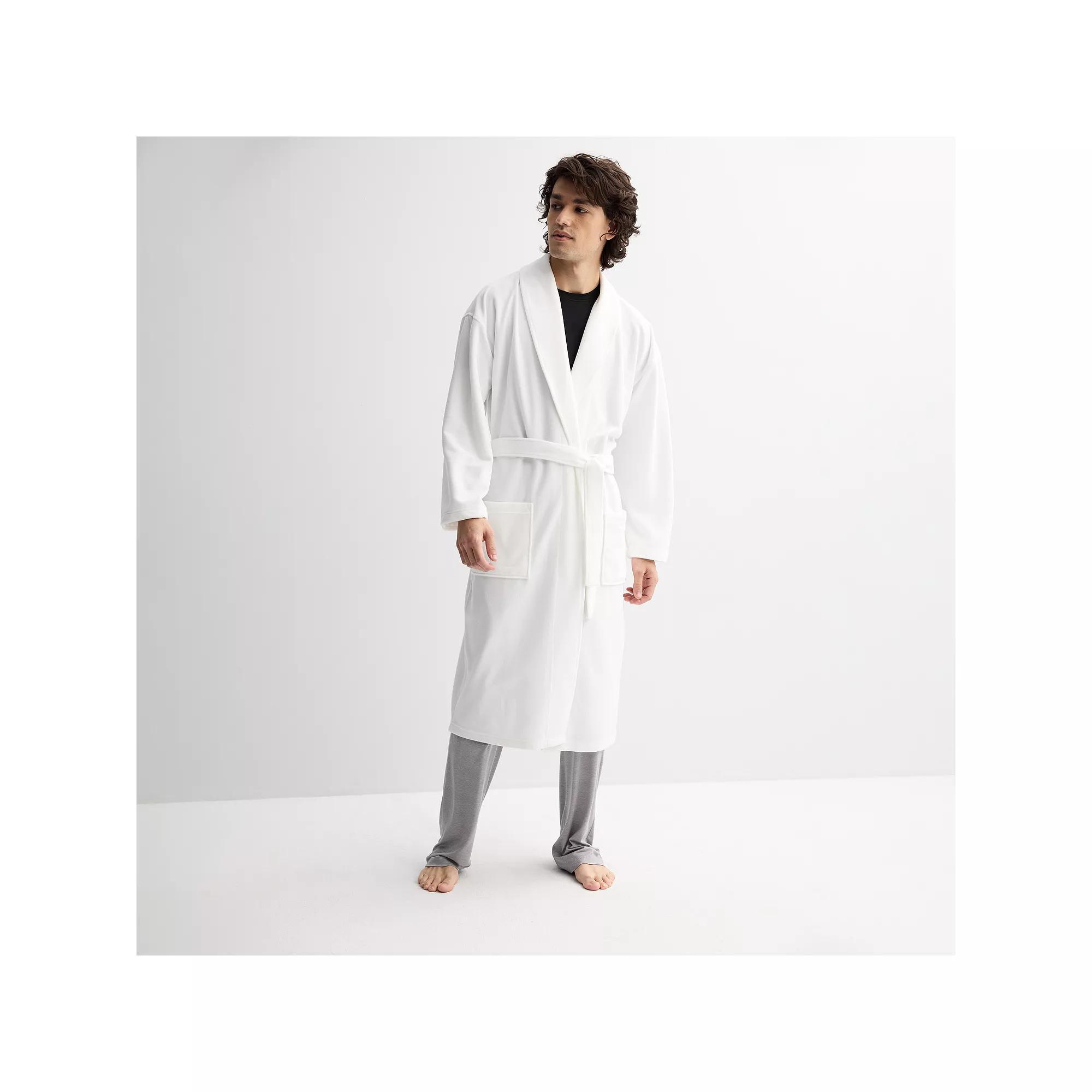 Men's Sonoma Goods For Life® Terry Robe, Size: Large/XL, Modern White Product Image