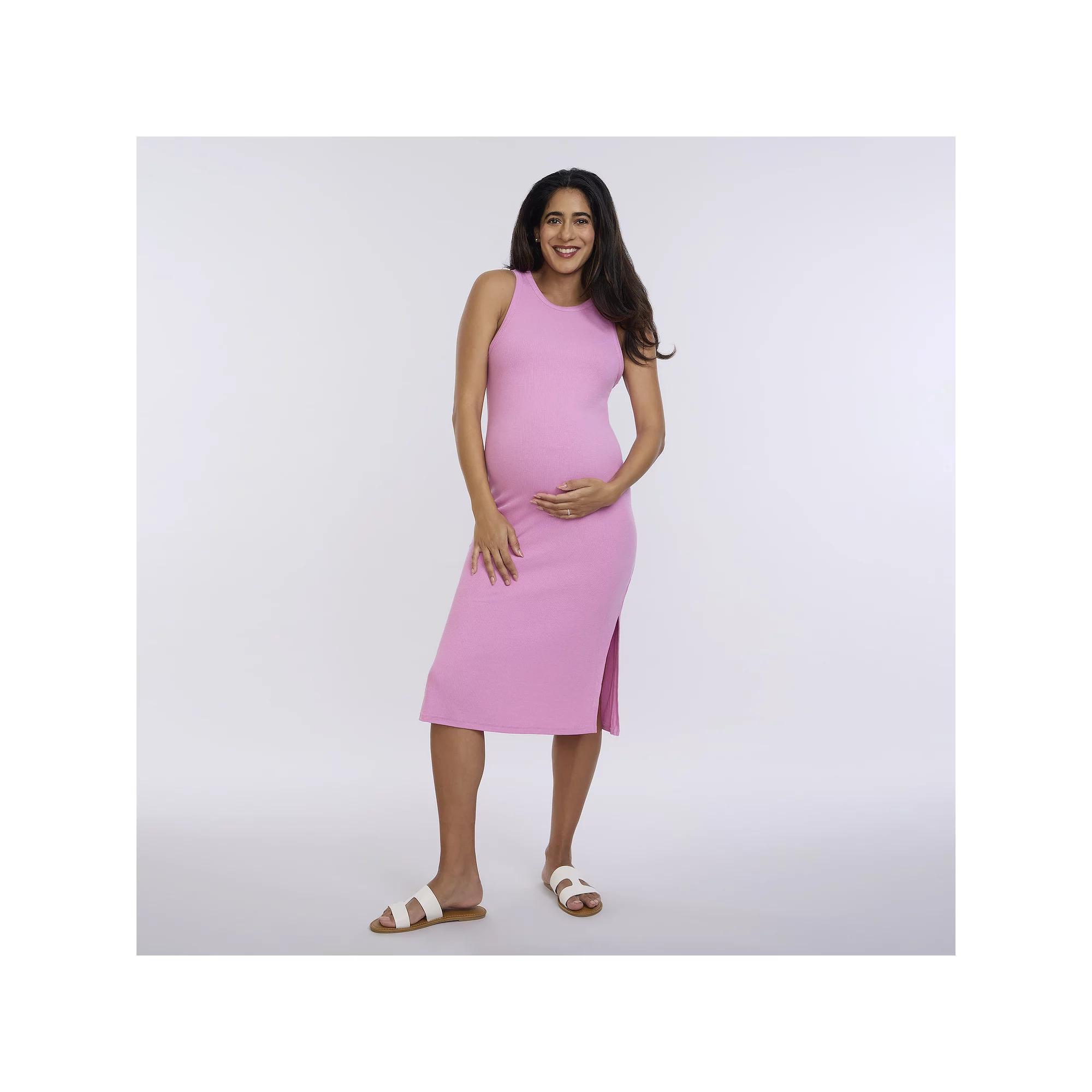 Maternity Motherhood® Racerback Tank Dress, Women's, Size: Small-Mat, Cyclamen Product Image