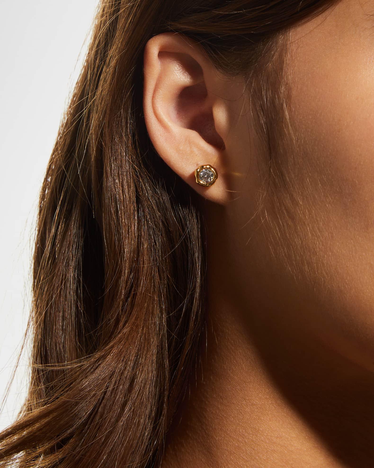 Asterales Molten Bezel Stud Earrings Product Image