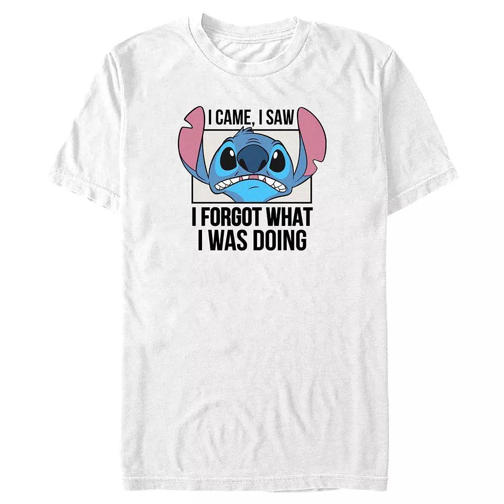 Disney's Lilo & Stitch Forgetful Stitch Big & Tall Graphic Tee, Men's, Size: 3XL Tall, White Product Image