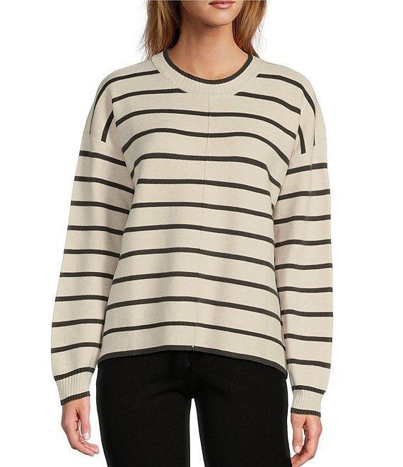 Splendid x Cella Jane Blog Knit Crew Neck Long Sleeve Front Seam Sweater Product Image
