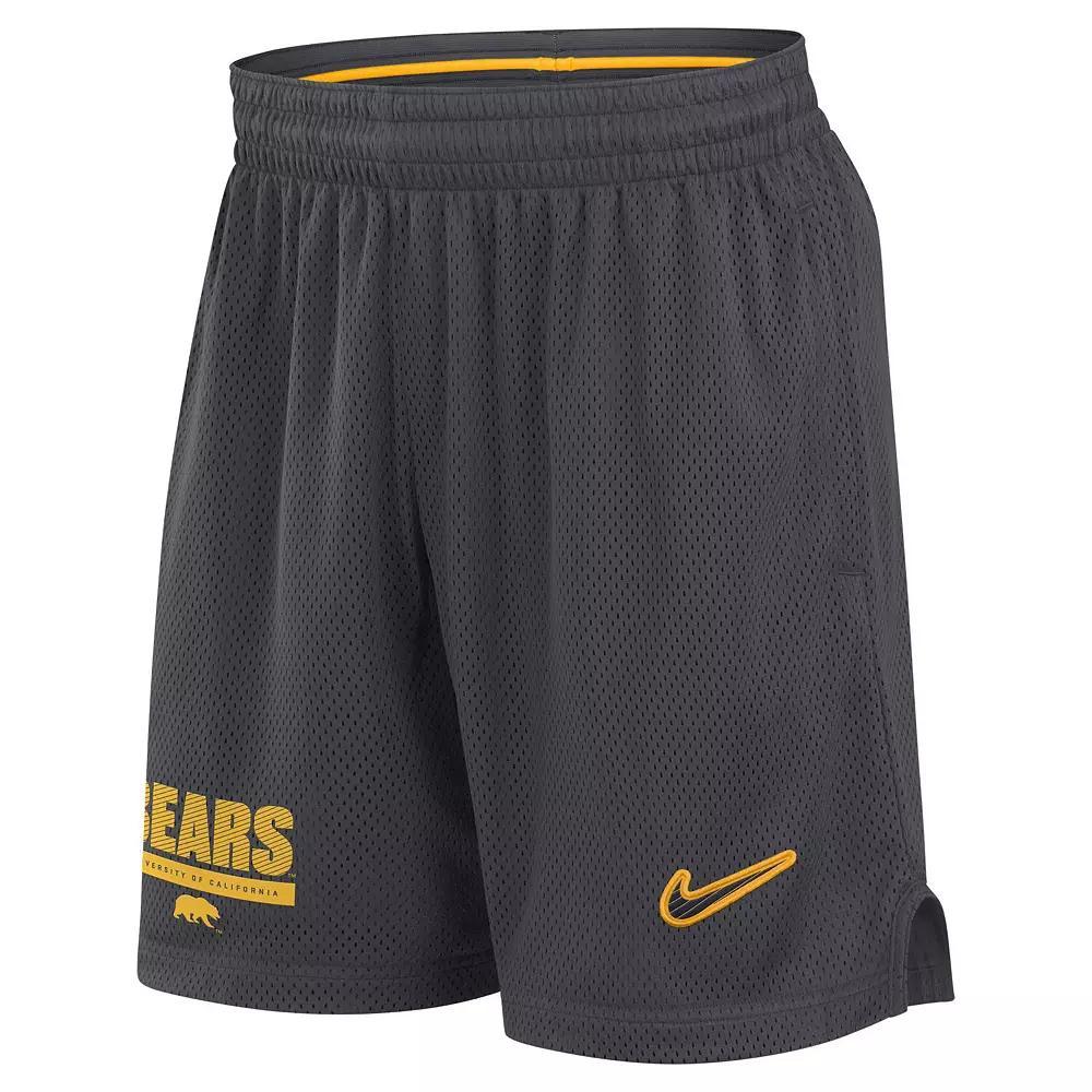 Men's Nike Anthracite Cal Bears 2024 Sideline Mesh Shorts, Size: Small, Grey Product Image