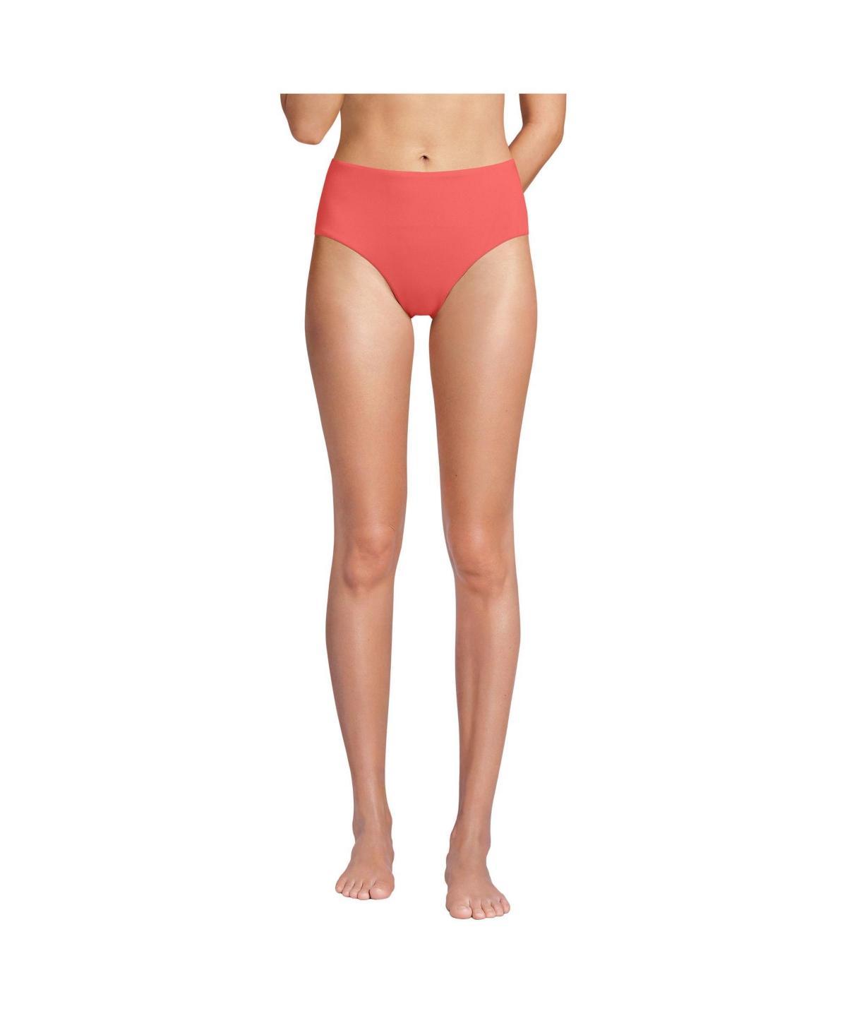 Women's Lands' End Mid Rise Bikini Swim Bottoms, Size: 12, Deep  Blue Product Image