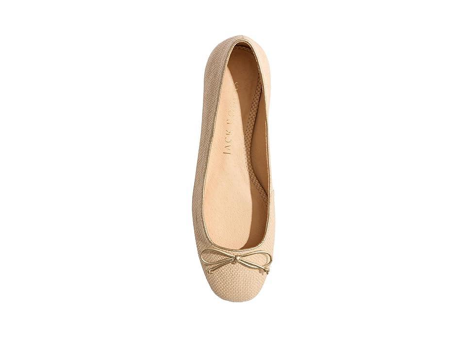 Jack Rogers Kenlyn Ballet Metallic Leather Bow Flats Product Image
