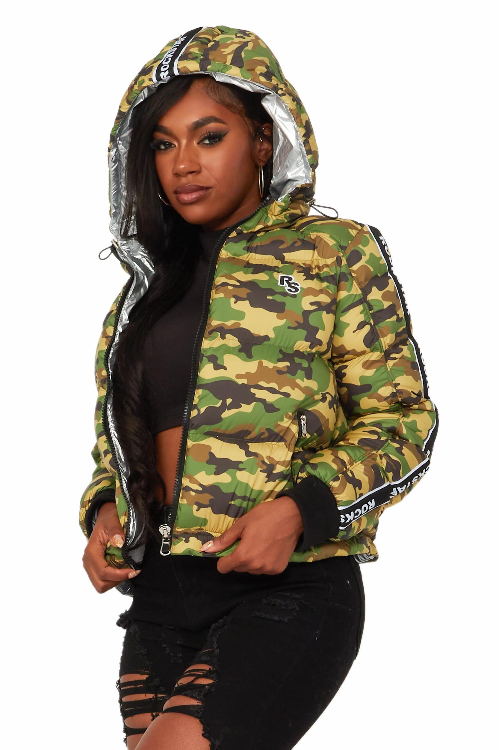 Jackey Camo Puffer Jacket Female Product Image