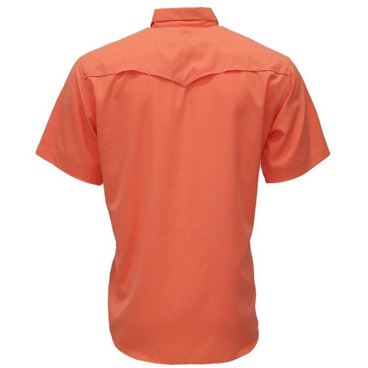 Hooey® Men's S/S Orange Emberglow Sol Pearl Snap Shirt Product Image