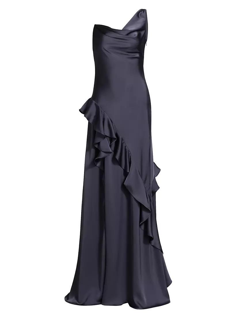 Juliet Charmeuse Cowlneck Gown Product Image