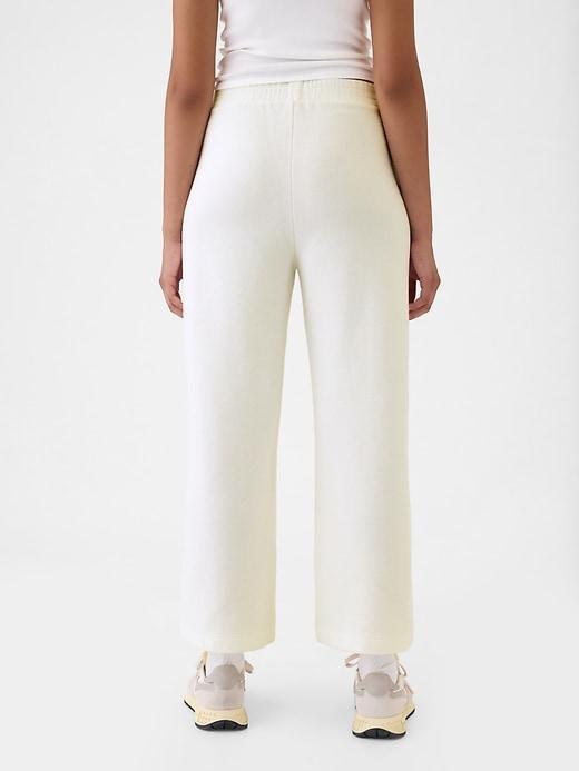 Textured Wide-Leg Ankle Sweatpants Product Image