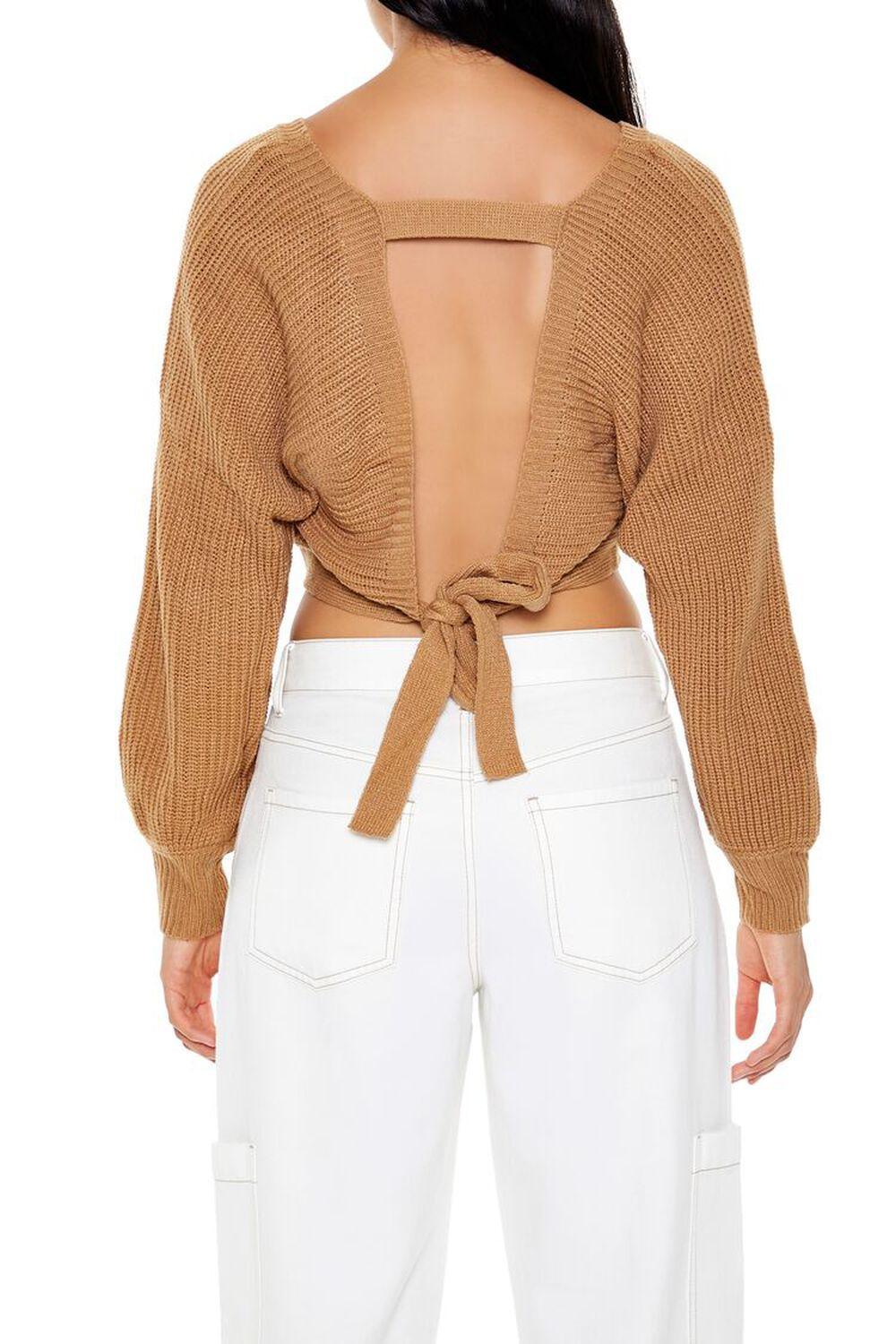 Open-Back Cropped Sweater | Forever 21 Product Image