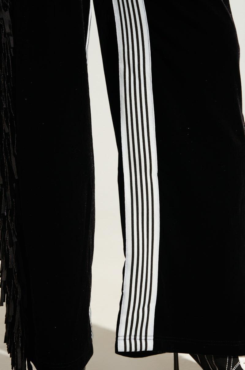 CARLY FRINGE VELVET JOGGER Product Image
