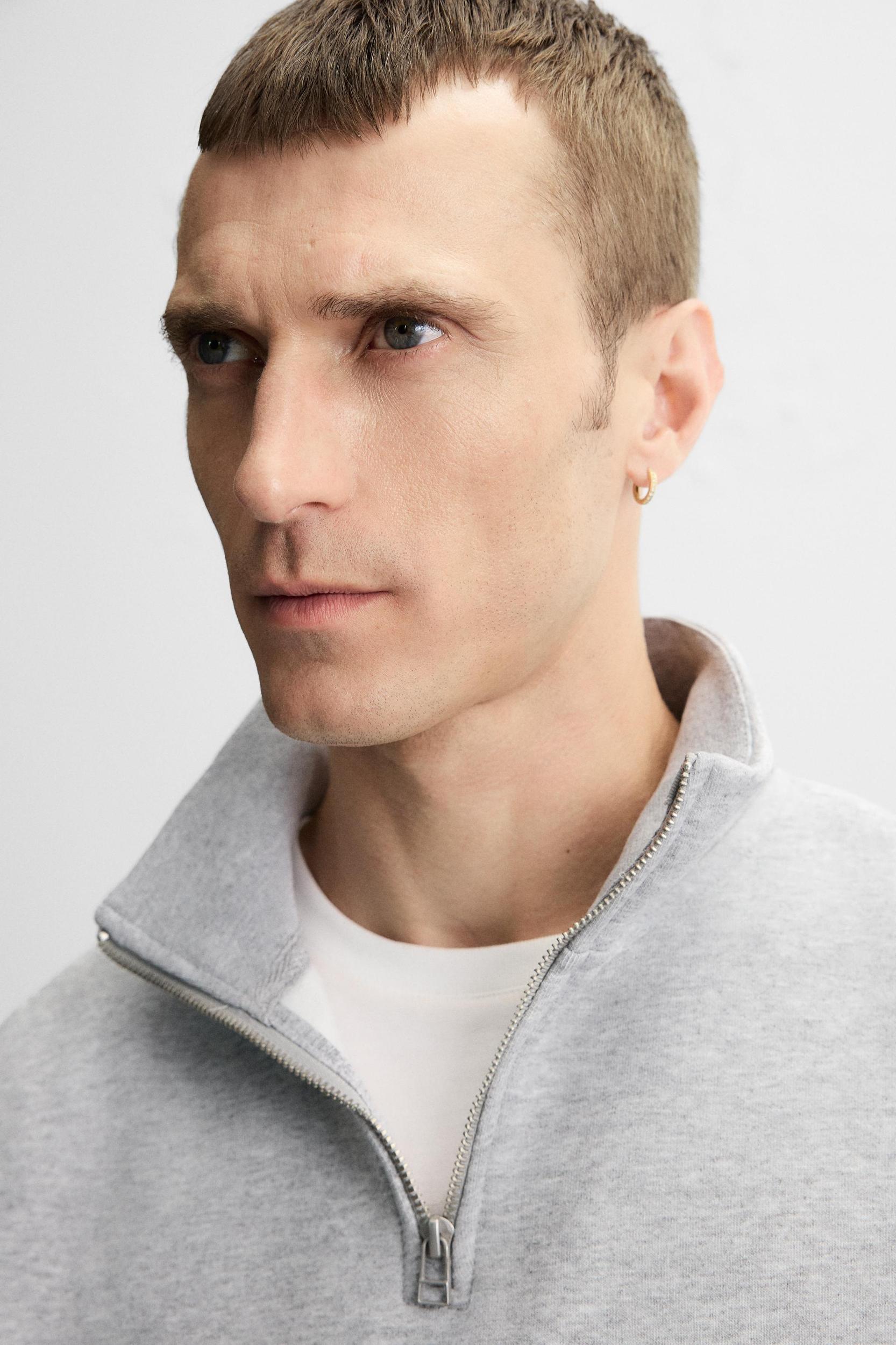 BASIC QUARTER ZIP SWEATSHIRT Product Image