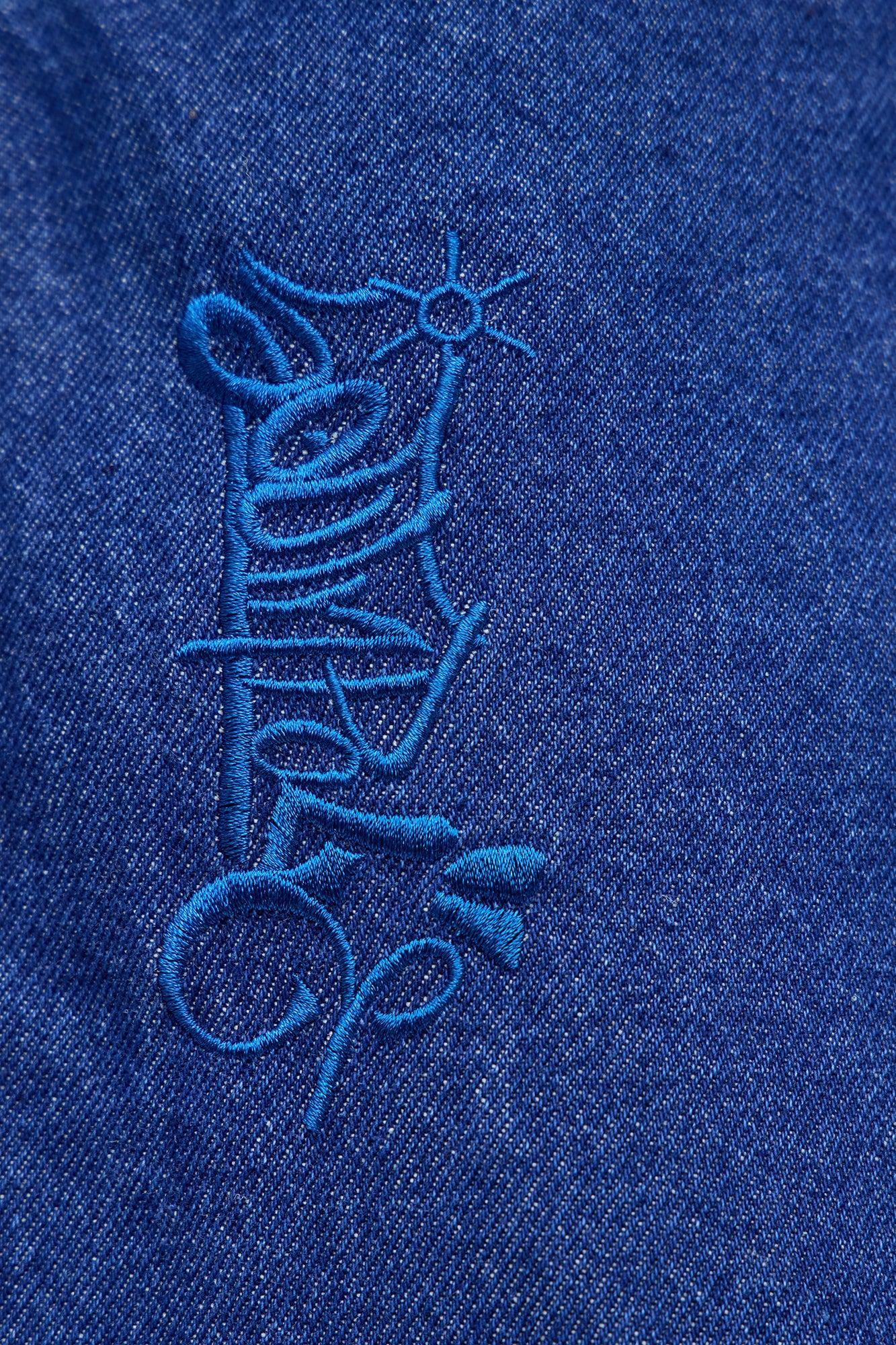 South Pole Baggy Contrast Stitch Back Hit Jeans - Blue Wash Product Image