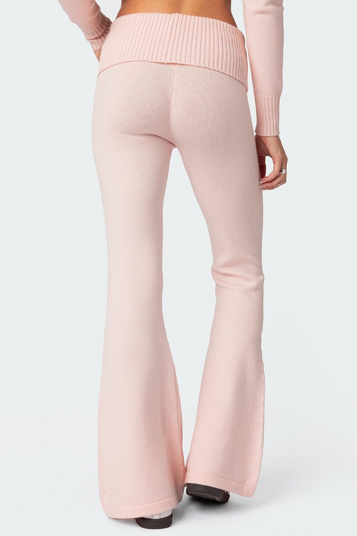 Desiree Knitted Low Rise Fold Over Pants Product Image