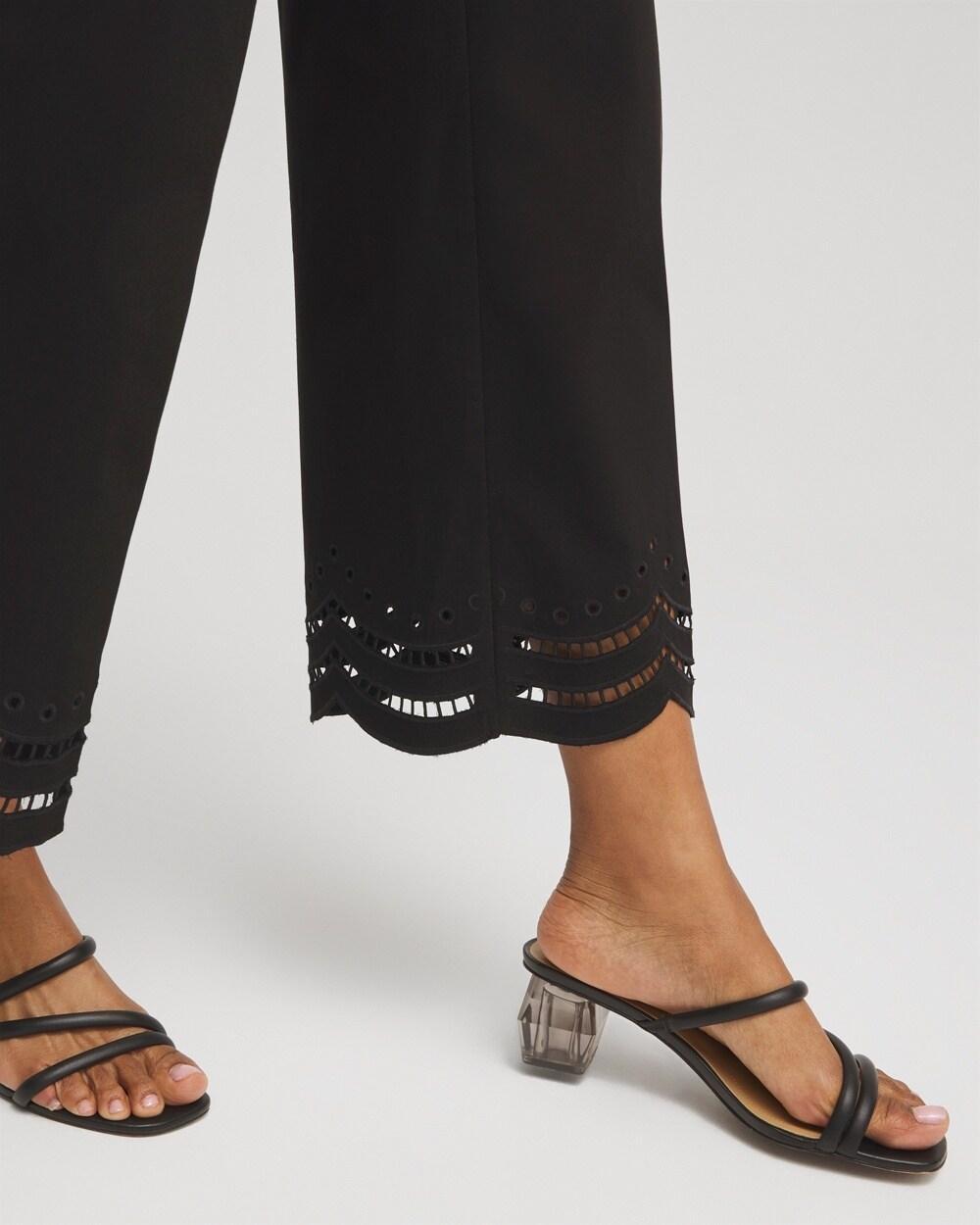Juliet Eyelet Hem Culotte Pants Product Image