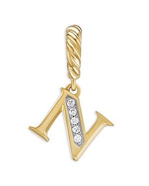 David Yurman 18K Gold Amulets Diamond Pave Initial Pendant Product Image