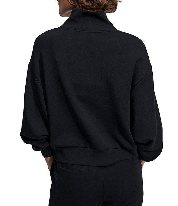 Varley Davidson DoubleSoft® Stand Collar V-Neck Quater Zip Long Sleeve Sweat Jacket Product Image