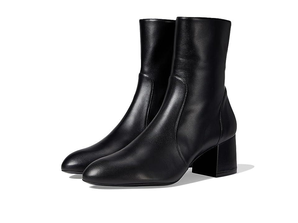 Flareblock Leather Zip Ankle Booties Product Image