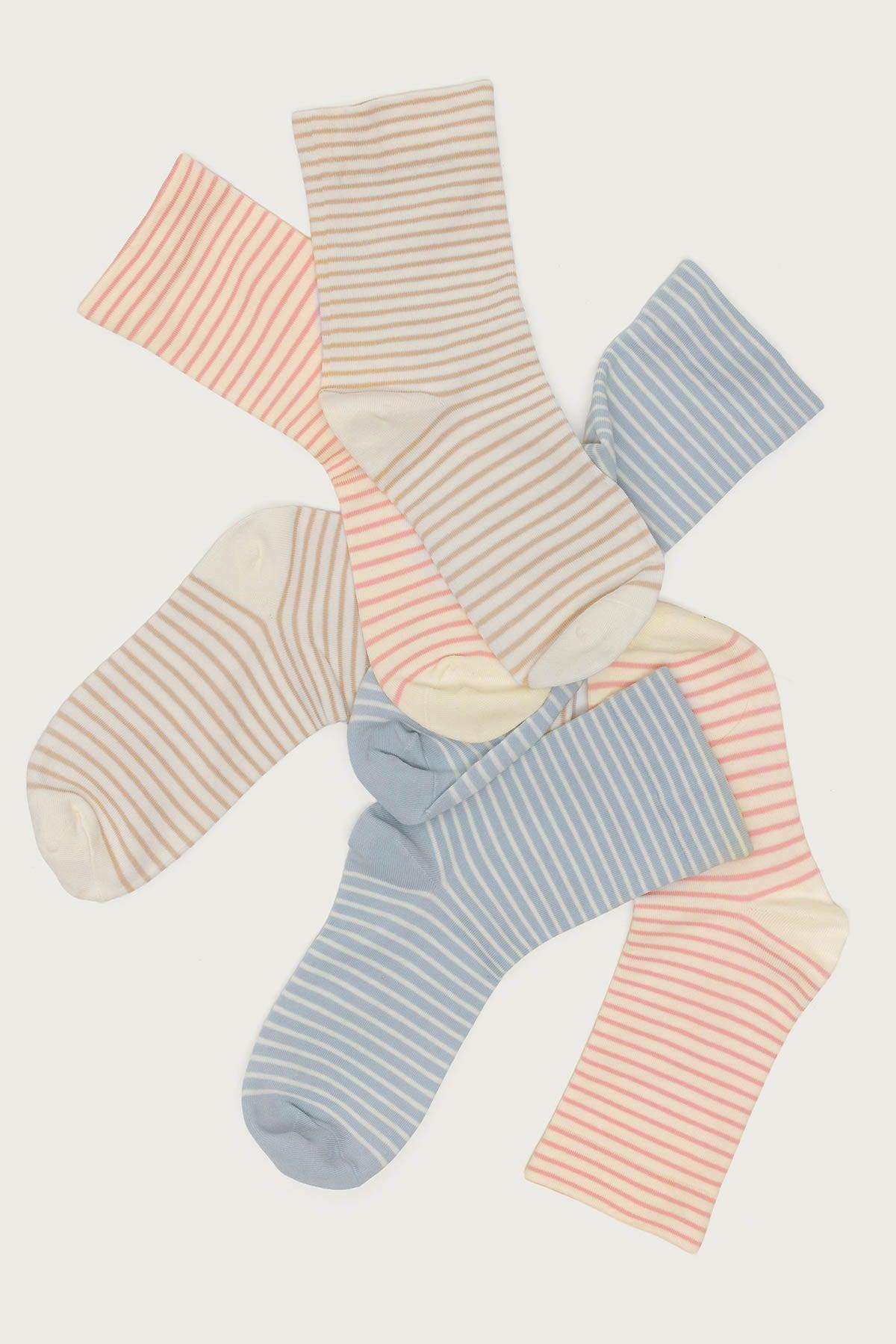 Pack Of 3 Striped Socks Product Image