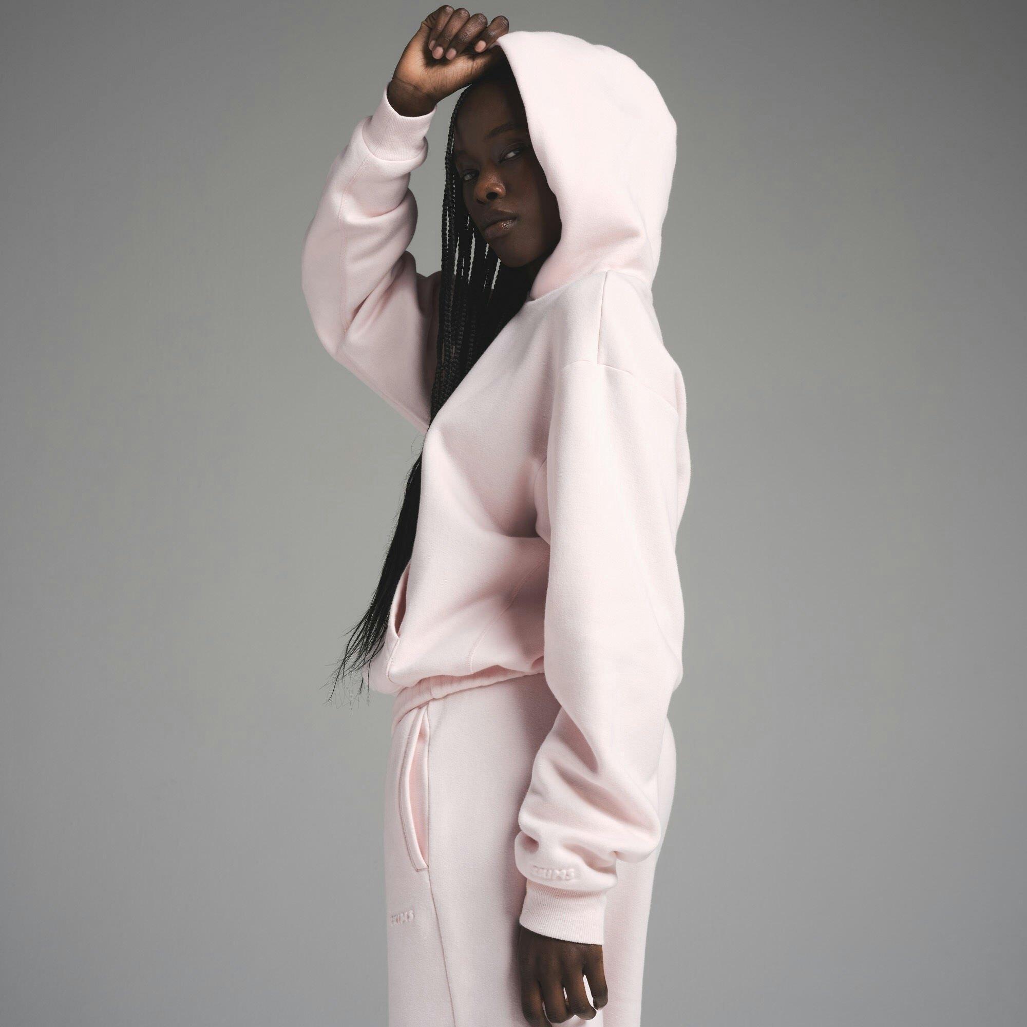 COTTON FLEECE CLASSIC HOODIE | BARELY PINK Product Image