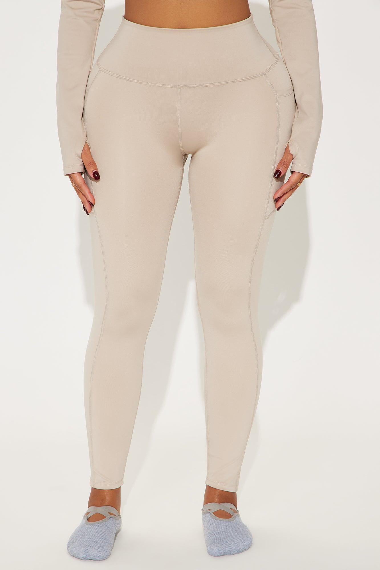 Vital Form 7/8 Elevate Active Legging - Light Taupe Product Image