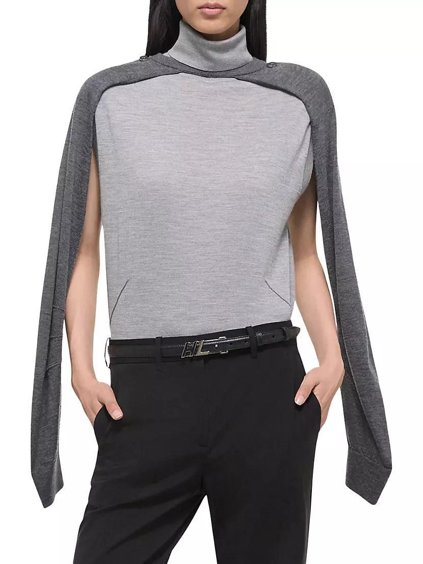 Apex Silk-Blend Turtleneck Top Product Image