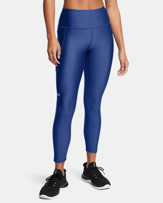 Women's Under Armour HeatGear® No-Slip High-Rise Ankle Leggings, Size: Small, Grey Heather Product Image