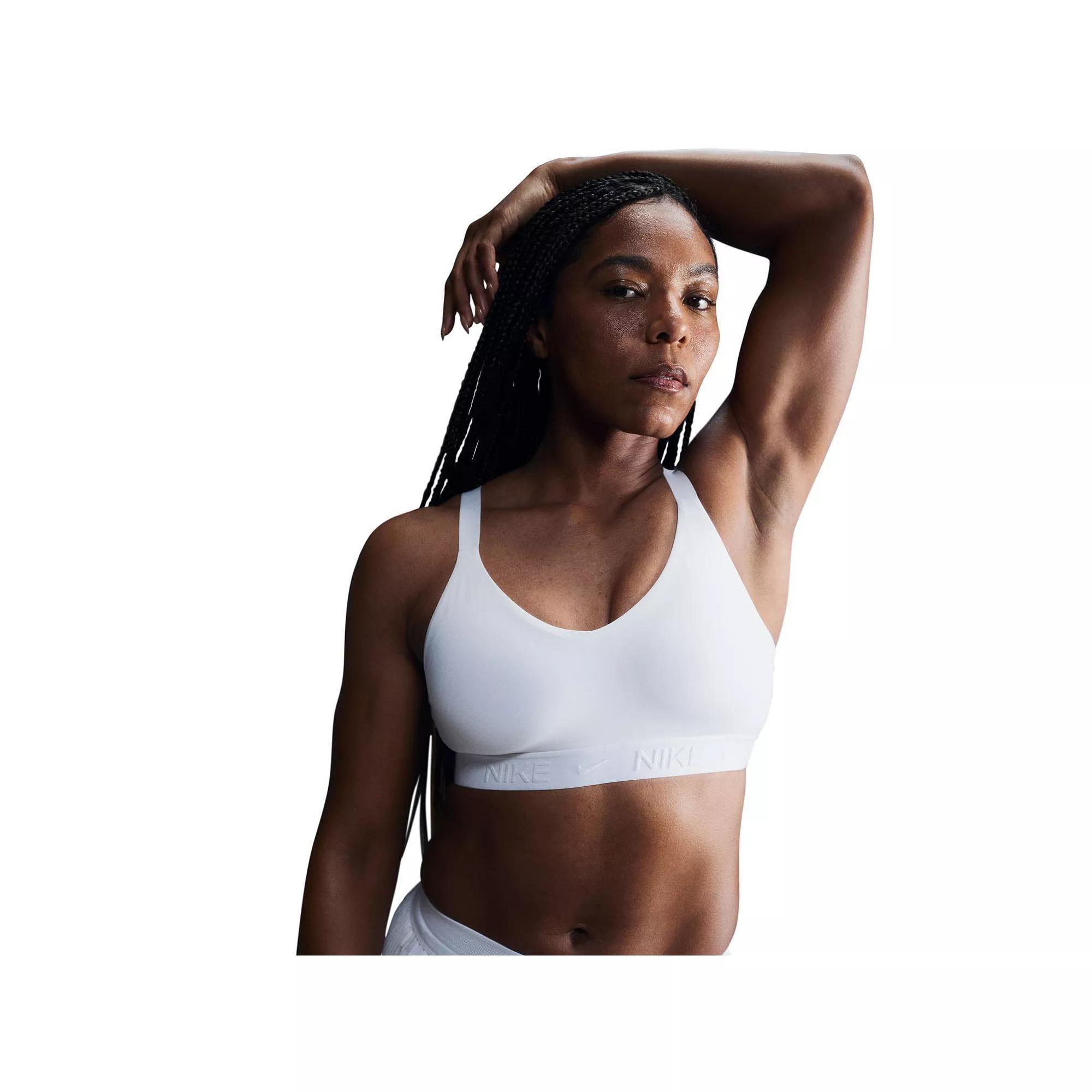 Women's Nike Indy Medium Support Padded Sports Bra, Size: Large, White Product Image