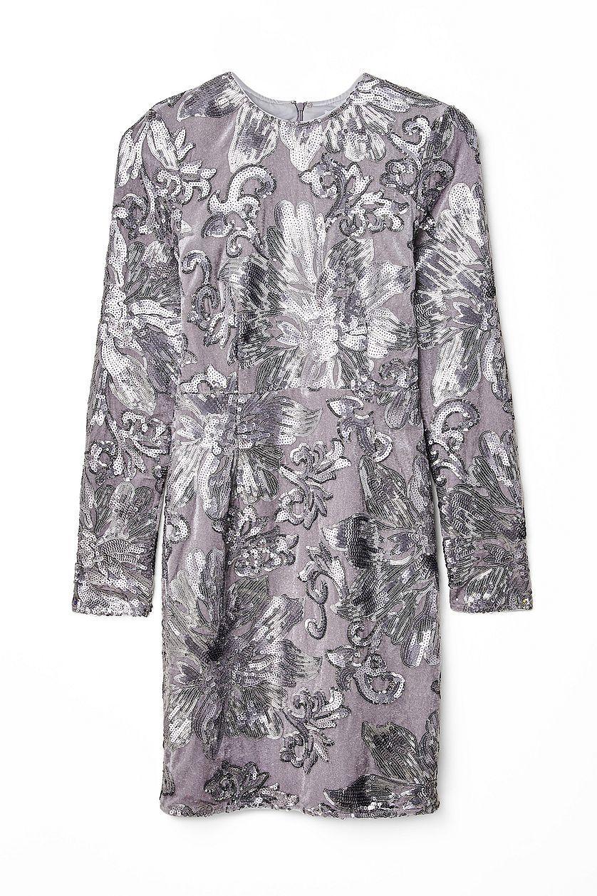 Velvet Sequin Mini Dress Product Image